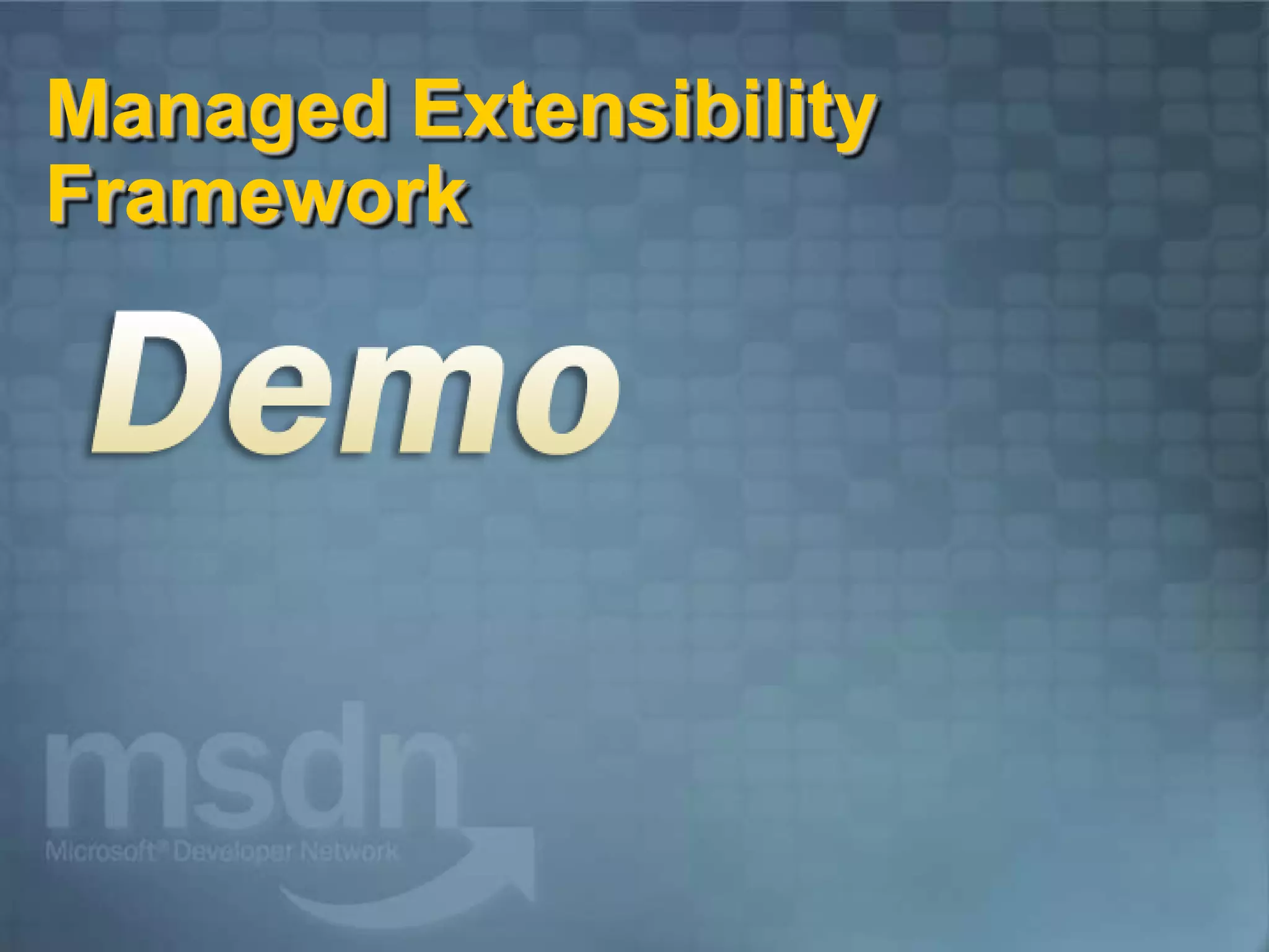 Visual Studio 2010 and .NET Framework 4.0 Overview
