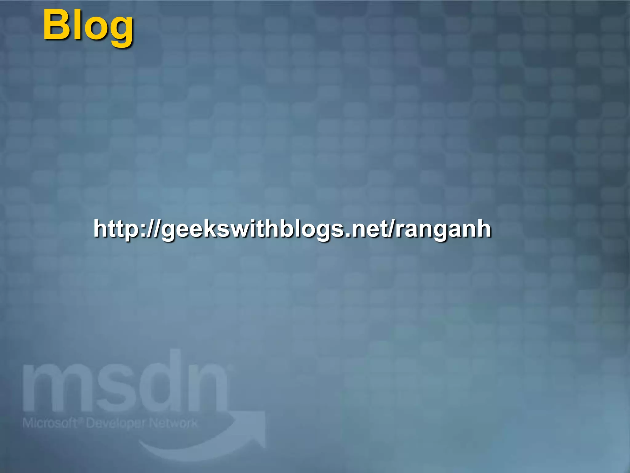 Visual Studio 2010 and .NET Framework 4.0 Overview