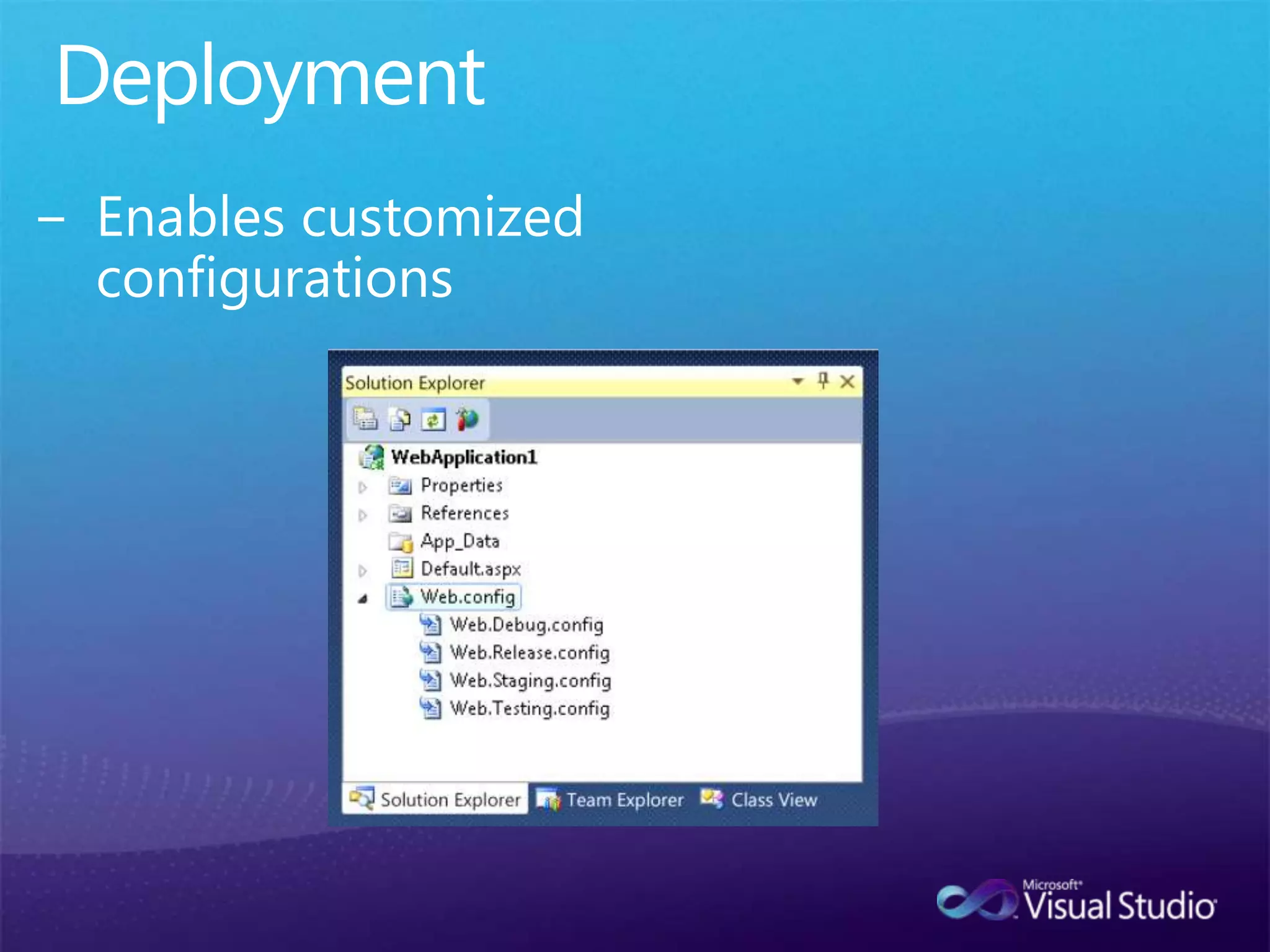 Improved Debugger in VS 201064-bit Mixed-Mode support Breakpoint import/exportWPF VisualizerWPF event tracingNew Threads windowNew Disassembly windowMixed-Mode Mini-dump supportTear-away DatatipsNew Exe/Dump ProjectMini-Dump Summary PageThread Slipping During Function EvaluationSupport for native string functions in bp conditionsPin DataTipsAdd comments to DataTips