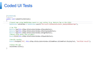 Coded UI Tests

 