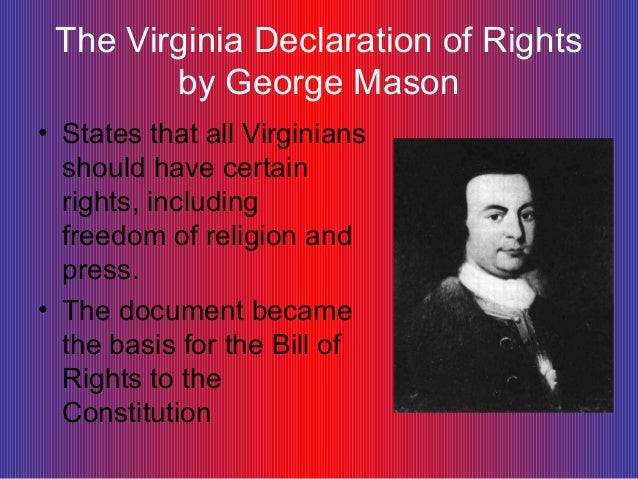 What is a summary of the Virginia Declaration of Rights?