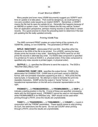 Vsam File Sample VSAM Tuning | DOC