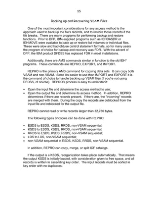 Vsam Format VSAM Tuning | DOC