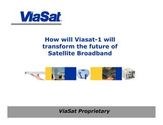 ViaSat Proprietary
How will Viasat-1 will
transform the future of
Satellite Broadband
 
