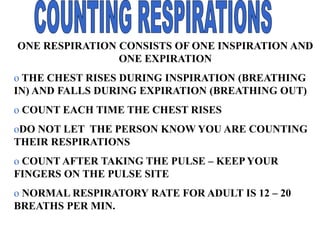 What Is Inspiration Rates Vital signs | PPT
