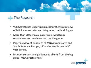 M&A success & failures research Slide 2