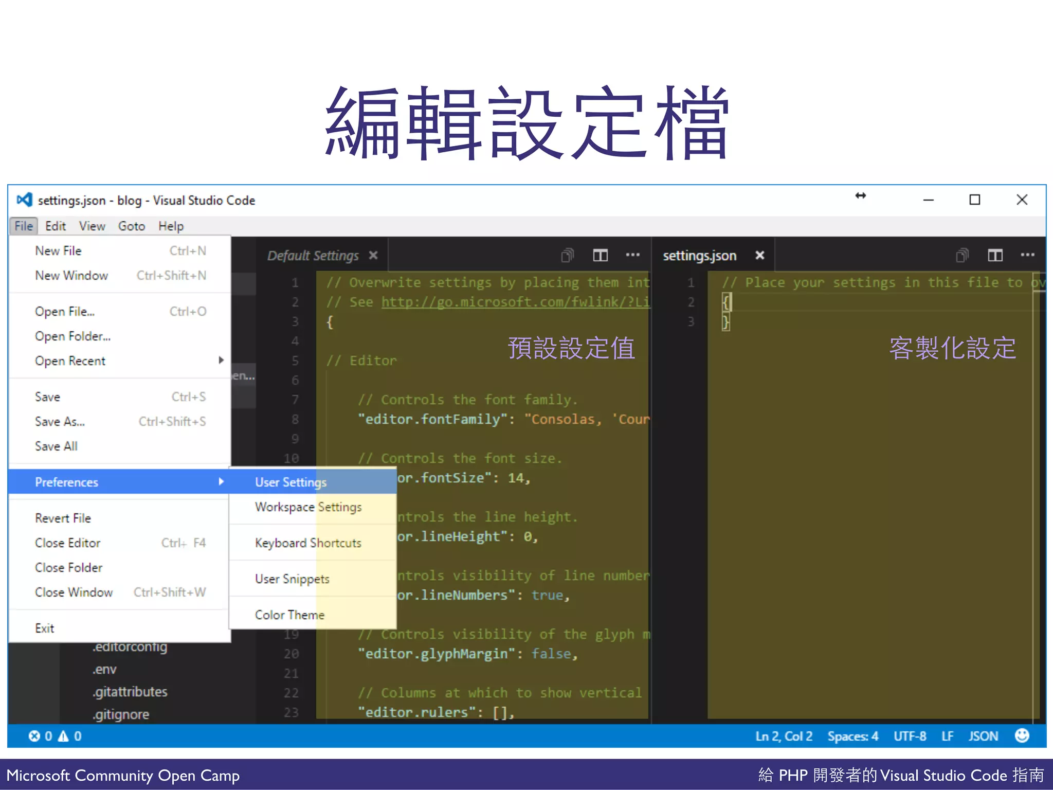 PHP Visual Studio CodeMicrosoft Community Open Camp
以能 吧
新
 