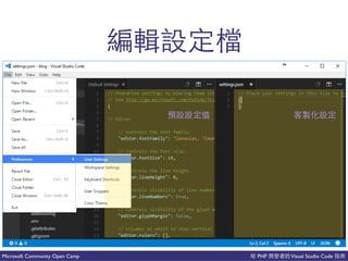 PHP Visual Studio CodeMicrosoft Community Open Camp
以能 吧
新
 