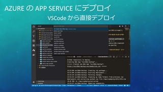 Docker のコマンドを VSCode のメニューから実行可能
DOCKER 連携
 