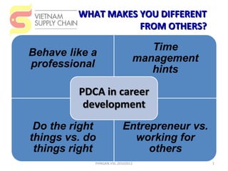 WHAT MAKES YOU DIFFERENT
           FROM OTHERS?




   PHNGAN.VSC.20102012     1
 