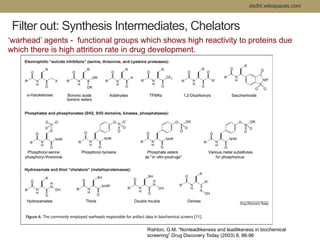 dsdht.wikispaces.com 
Filter out: Synthesis Intermediates, Chelators 
‘warhead’ agents - functional groups which shows hig...