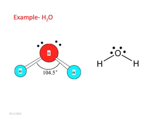 Example- H2O
104.5°
H
O
H
05.12.2012
 