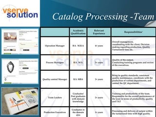 VServe Catalog Processing | PPSX