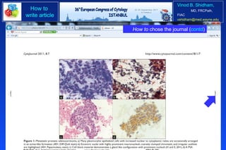 How to  chose the journal ( contd ) 