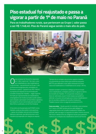 Jornal da FETAEP edição 136 - Abril de 2016