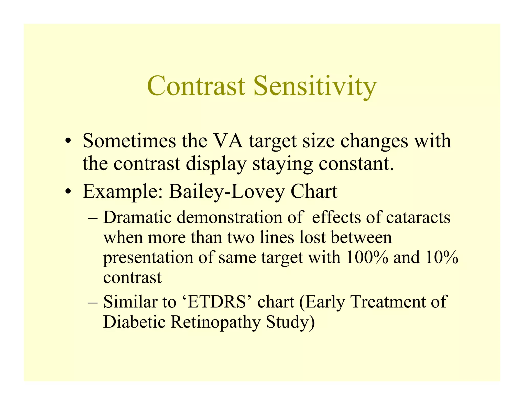 Contrast Sensitivity Chart.pdf Vision Science in Optometry | PDF