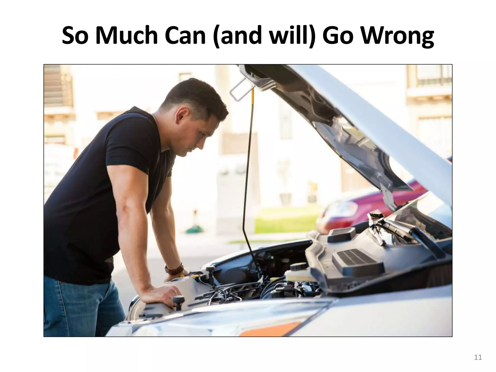 So Much Can (and will) Go Wrong
11
 