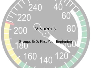 V-speeds

Groups B/D: First Year Beginning
 