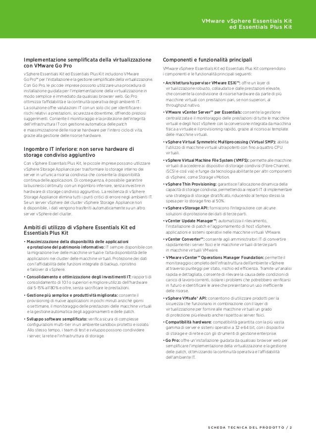 VMware vSphere, Essentials kit ed Essentials Plus Kit