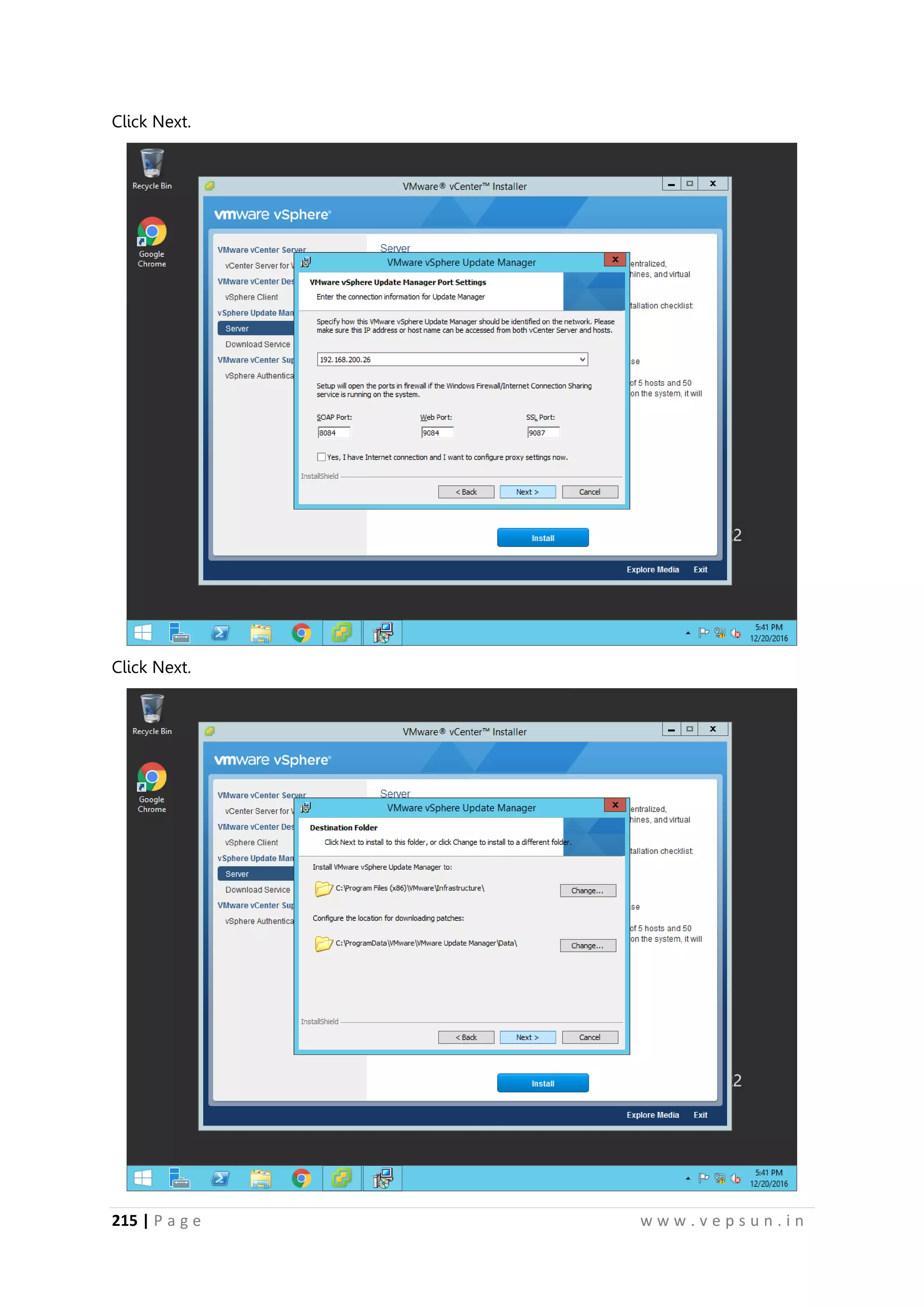 215 | P a g e w w w . v e p s u n . i n
Click Next.
Click Next.
 