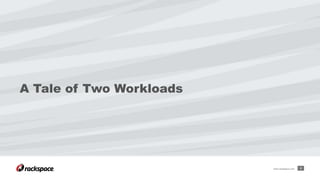 A Tale of Two Workloads
2www.rackspace.com
 