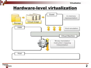 Virtualization
Hardware-level virtualization
2
 