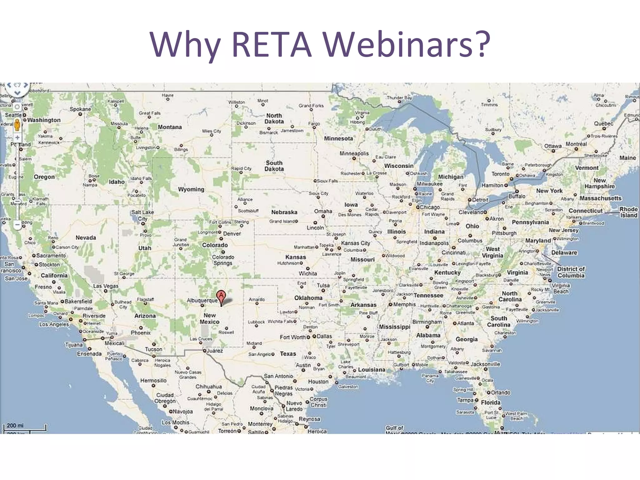 Why RETA Webinars? 
