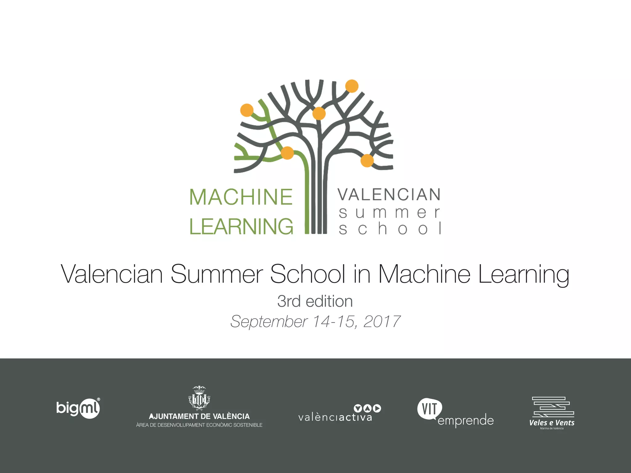 Valencian Summer School in Machine Learning
3rd edition
September 14-15, 2017
 