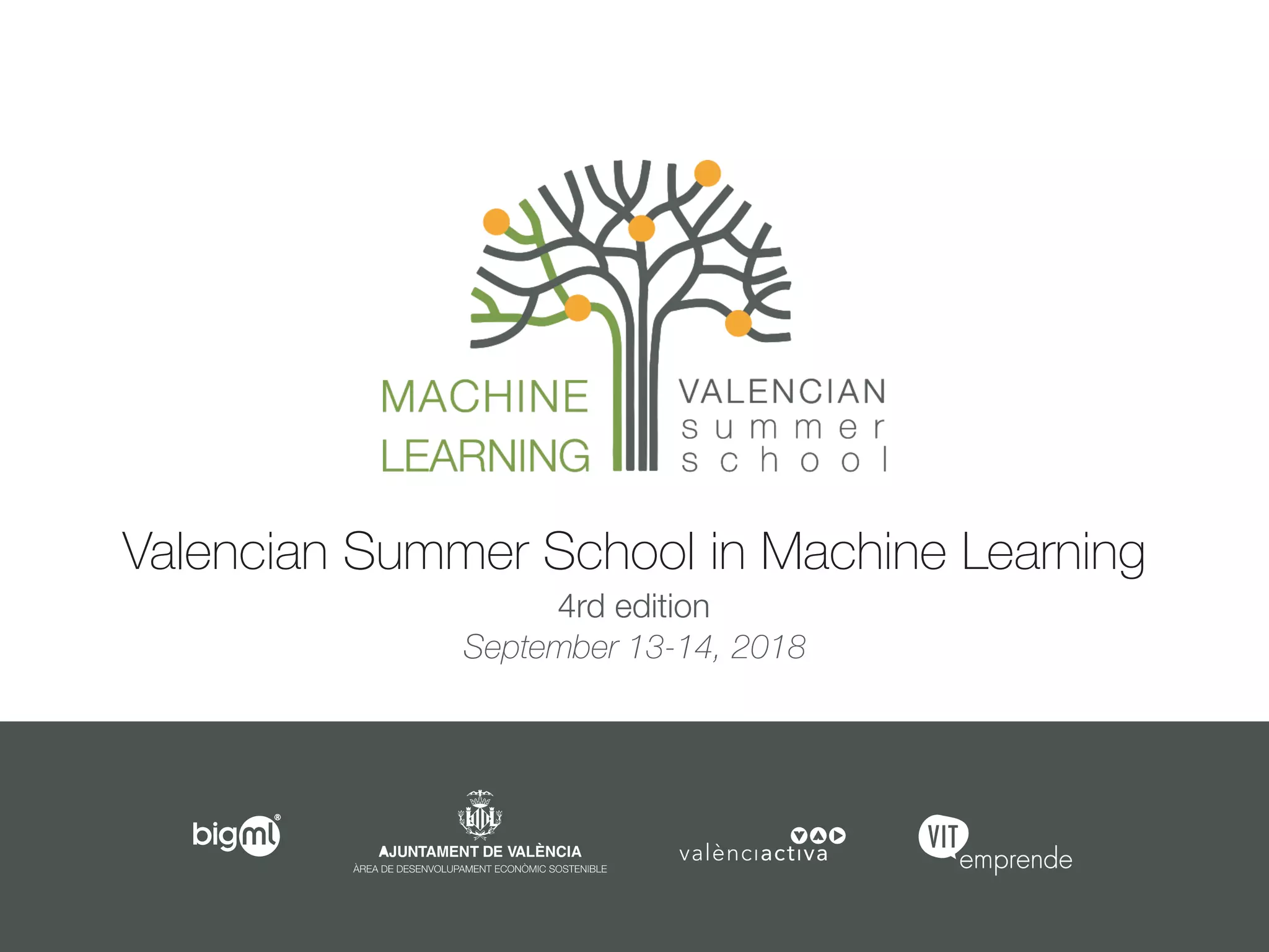 Valencian Summer School in Machine Learning
4rd edition
September 13-14, 2018
 