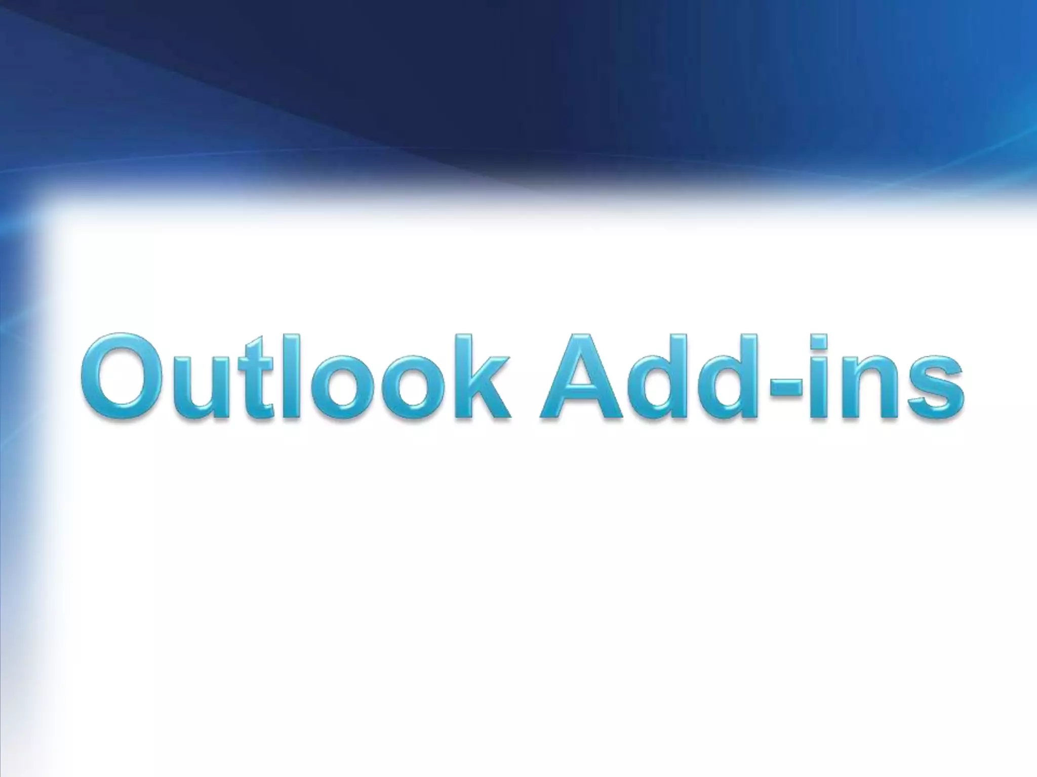 Microsoft Office offers a platform that provides many possibilities for application development using managed code. Visual Studio and the Microsoft .NET Framework provide Rapid Application Development (RAD) programming capabilities that make it easy to begin creating Microsoft Office-based solutions to suit a variety of business needs.Microsoft’s strategic tool for developing Office solutions inMicrosoft Excel 2003/2007Microsoft Word 2003/2007Microsoft Power Point 2003/2007Microsoft InfoPath 2003/2007Microsoft Outlook 2003 /2007 (Add-in Support)