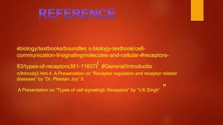 TYPES OF CELL SIGNALING RECEPTORS | PPTX