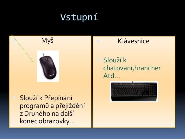 Vstupní a výstupní zařízení pc