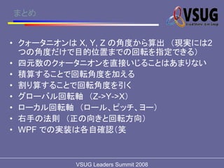 VSUG Leaders Summit 2008:SNUMA