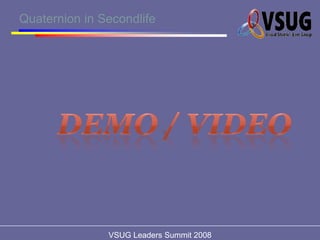 VSUG Leaders Summit 2008:SNUMA