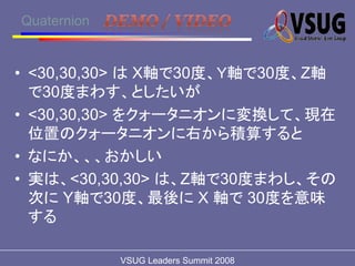 VSUG Leaders Summit 2008:SNUMA