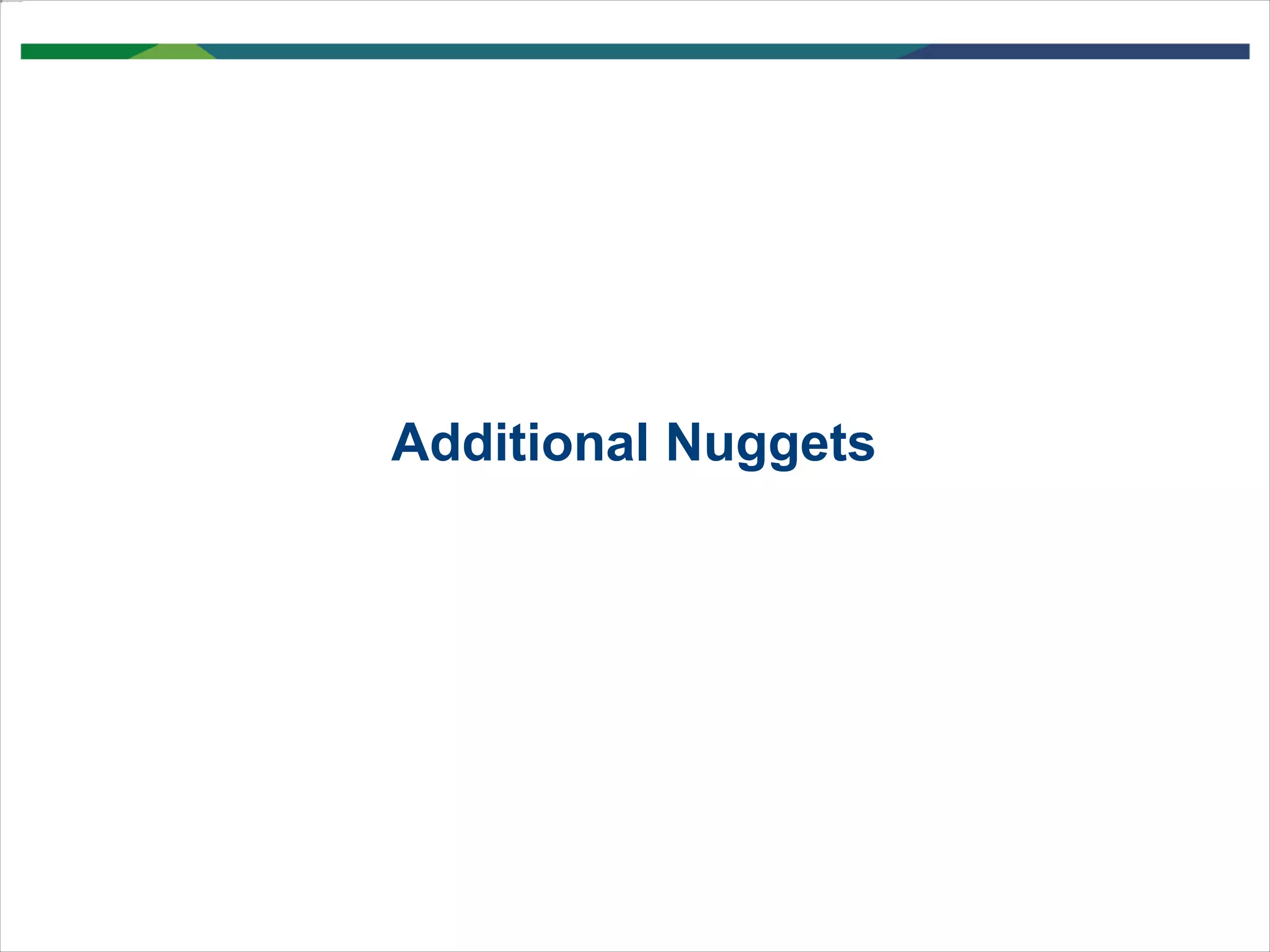 2929
Additional Nuggets
 