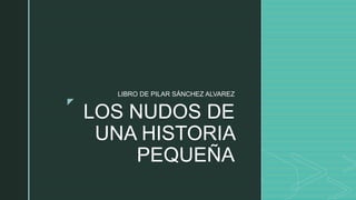 z
LOS NUDOS DE
UNA HISTORIA
PEQUEÑA
LIBRO DE PILAR SÁNCHEZ ALVAREZ
 