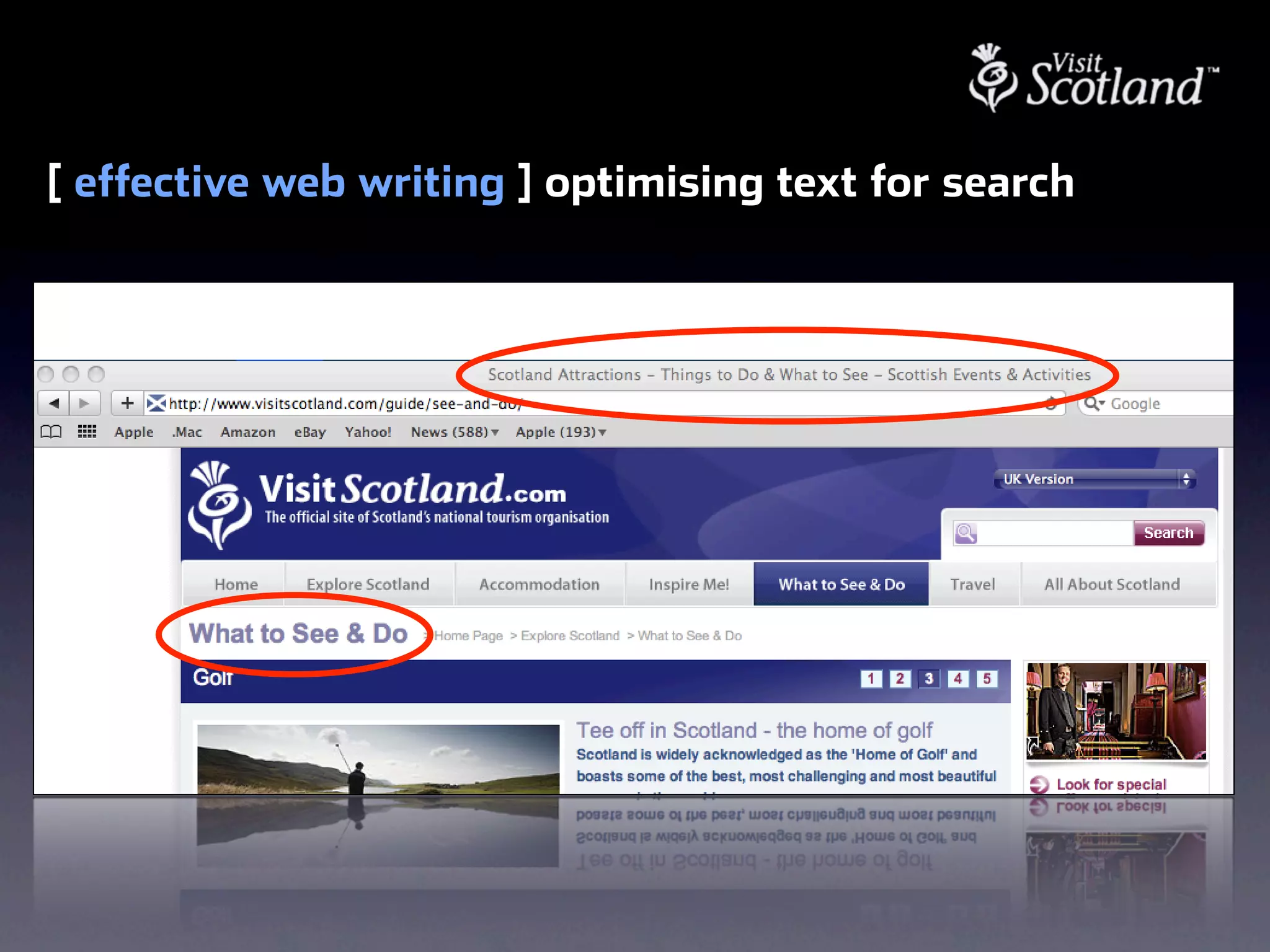 [ effective web writing ] optimising text for search
 