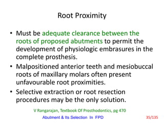Abutment & Its Selection In Fixed Partial Denture | PPTX