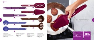 É só encaixar: cada peça se
adéqua à sua necessidade
Estes utensílios podem ser usados da maneira
que você quiser, pois são úteis e práticos.
Juntos ou separados?
3
1
2
4
8
7
6
5
1 | 802014 | Garfo
32 comp. X 3,2 larg. (cm)
2 | 802013 | Espátula Fina
30,3 comp. X 3,3 larg. X 0,3 alt. (cm)
R$
25,00 cada
3 | 802032 | Garfo Redondo
4 | 802033 | Colher
30,4 comp. X 6,3 alt. (cm)
R$
25,00 cada
5 | 802098 | Espátula
6 | 802099 | Espátula
Triangular
31 comp. X 6,7 larg. (cm)
R$
30,00 cada
7 | 802130 | Concha
30 comp. X 9 larg. (cm)
8 | 802133 | Escumadeira
29,5 comp. X 9 larg. (cm)
R$
30,00 cada
Leve
Espátula + Espátula Triangular
Por: R$
42,00 o conjunto
Cód. do conjunto | 802127
Preparar
de desconto conjunto
de Espátulas
30%
28 29
 