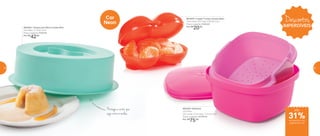 802594 | Tampa para Micro-ondas Mint
24,4 diâm. X 7,5 alt. (cm)
Preço sugerido: R$60,00
Por: R$
42,00
Cor
Neon
Protege e evita que
suje o micro-ondas
802320 | Múltipla
2,5 Litros
23,1 comp. X 23,1 larg. X 14 alt. (cm)
Preço sugerido: R$109,00
Por: R$
75,00
801976 | Tupper Frutas Laranja Neon
14,3 comp. X 9,7 larg. X 6,6 alt. (cm)
Preço sugerido: R$29,00
Por: R$
20,00
Descontos
IMPERDÍVEIS
até
de desconto nas
páginas 60 e 61
31%
60 61
 