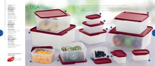 4
4
1
5
3
3
5
1
2
2
2
2
Reúna seus amigos e receba um(a) Consultor(a)
Tupperware. Além de uma experiência incrível, você
pode ganhar todos estes produtos
BEA
Brinde
Especial
da Anfitriã
VOCÊ GANHA:
Todos os produtos do 2o
Nível +
4 | 1 Basic Line 500ml
5 | 1 Basic Line 5L
3o
Nível | 803020
Com uma
Experiência de
R$1.060,00
em vendas e
2 marcações
VOCÊ GANHA:
Todos os produtos do 1o
Nível +
2 | 2 Basic Line 160ml
5 | 1 Basic Line 5L
2o
Nível | 803019
Com uma
Experiência de
R$790,00
em vendas e
2 marcações
VOCÊ GANHA:
1 | 2 Basic Line 1,2L
2 | 2 Basic Line 160ml
3 | 2 Basic Line 2,5L
4 | 1 Basic Line 500ml
1o
Nível | 803018
Com uma
Experiência de
R$580,00
em vendas e
2 marcações
Brinde de agradecimento
*Cores variadas
Cód.: 87996
Porta Facas
62 63
 