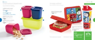 3 | 802586 | Mini Refri Line Margarita
250ml
13 comp. X 4,9 larg. X 6,5 alt. (cm)
R$
27,00
1 | 802584 | Mini Refri Line Rosa
110ml
6,2 comp. X 4,9 larg. X 6,5 alt. (cm)
1 Por: R$
16,00
2 Por: R$
13,00 cada
Cód. para 2 Mini Refri Line Rosa | 802720
2 | 802585 | Mini Refri Line Azul
110ml
6,2 comp. X 4,9 larg. X 6,5 alt. (cm)
R$
16,00
3
1
2
Com a linha Refri Line, organize
alimentos pequenos na geladeira.
Charmosos e essenciais
802483 | Copo com Bico Snoopy*
470ml
8,2 comp. X 8,6 larg. X 22,3 alt. (cm)
Preço sugerido: R$43,00
Por: R$
31,00
802484 | Porta Sanduíche Snoopy
13,9 comp. X 13,3 larg. X 5,1 alt. (cm)
R$
52,00 cada
*Não colocar bebidas quentes ou gaseificadas
Para encantar as crianças e os adultos.
Snoopy voltou!
Leve
1 Copo com Bico Snoopy 470ml
+ 1 Porta Sanduíche Snoopy
Por: R$
65,00 o conjunto
Cód. do conjunto | 802500© Peanuts Worldwide LLC, Peanuts.com
Infantil | Servir
a partir de 4 anos
Geladeira
de desconto nas
páginas 50 e 51
31%
até
5150
 