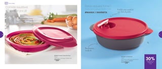 24%de desconto nas
páginas 1 e 2
até802818 | Instant Gourmet Plus
775ml
23,8 comp. X 22,3 larg. X 5,6 alt. (cm)
R$
59,00
801346 | Cristalwave
1 Litro
22,6 comp. X 20,6 larg. X 6,1 alt. (cm)
Preço sugerido: R$56,00
Por: R$
39,00
Comida saudável
e rápida, é pra já!
Prepare omeletes, tortas
e outros alimentos sem óleo
A válvula evita o acúmulo de
vapor dentro do produto
Guarde e coma a qualquer momento do dia.
Bateu aquela fome?
#MANIADEMARMITA
1L
Base levemente
translúcida
Micro-ondas
de desconto no
Cristalwave
1 Litro
30%
40 41
 