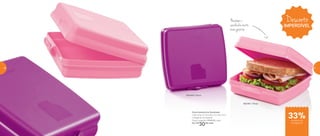 802460 | Roxo
802461 | Rosa
Porta Sanduíche Quadrado
13,9 comp. X 13,3 larg. X 5,1 alt. (cm)
Categoria: Armazenar
Preço sugerido: R$45,00 cada
Por: R$
30,00 cada
Mantém o
sanduíche muito
mais gostoso
Desconto
IMPERDÍVEL
de desconto
na página 61
33%
60 61
 