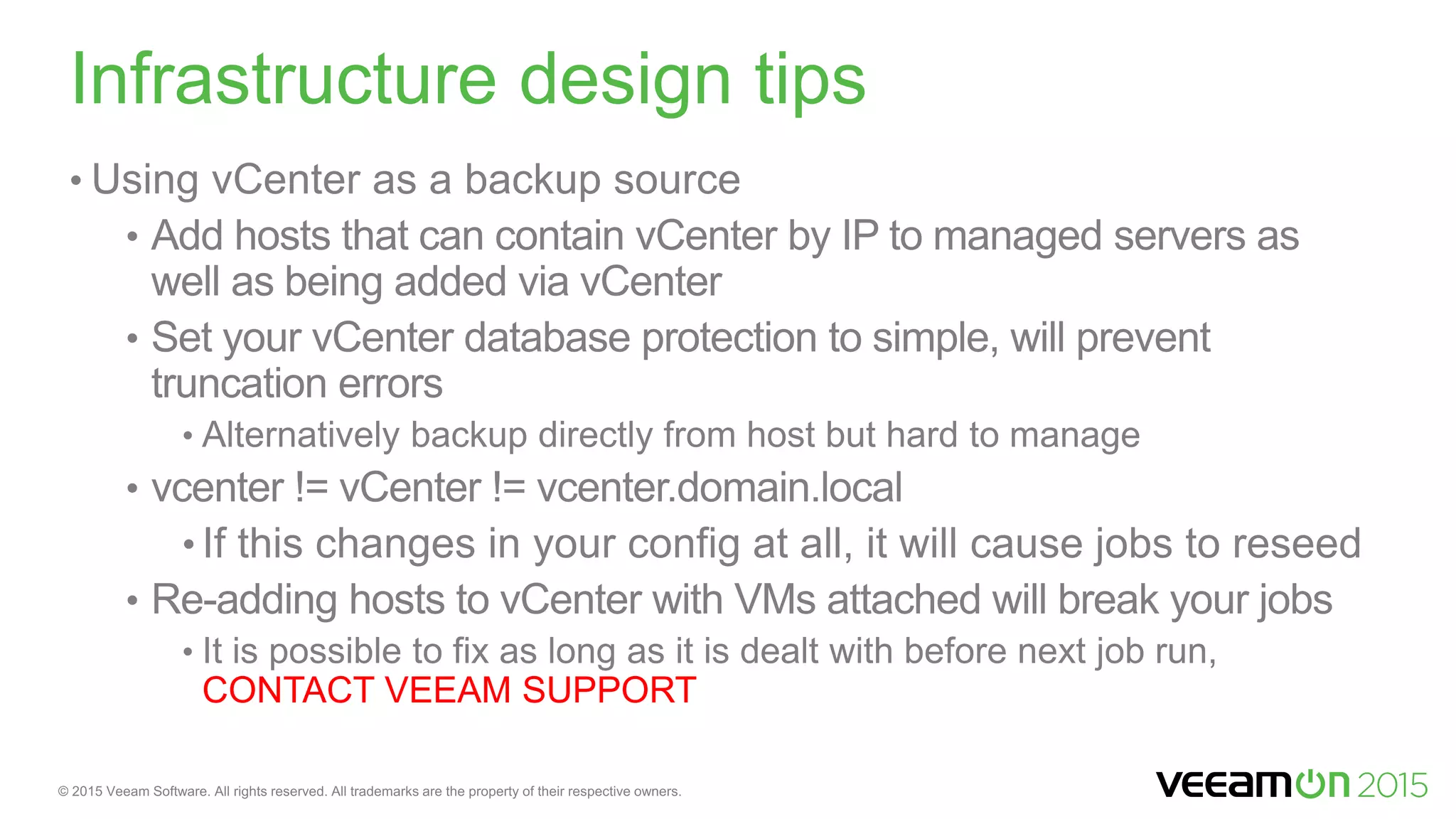 •
CONTACT VEEAM SUPPORT
 