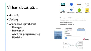VT25 - JavaScript och DOM - Flerplattformsapplikationer med ...