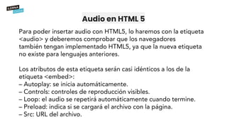 Audio en HTML 5
 