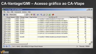 CA-Vantage/GMI – Acesso gráfico ao CA-Vtape  