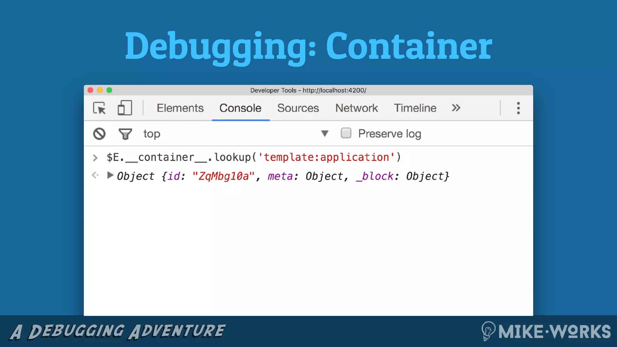 Debugging: Container
 
